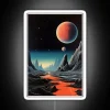 Cosmic Landscape Of Extraterrestrial Surface With Rocky Canyon Planet And Shining Stars RGB Neon Sign - Image 4
