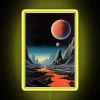 Cosmic Landscape Of Extraterrestrial Surface With Rocky Canyon Planet And Shining Stars RGB Neon Sign - Image 5