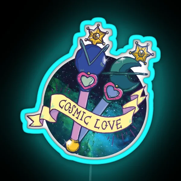 Cosmic Love Neptune RGB Neon Sign