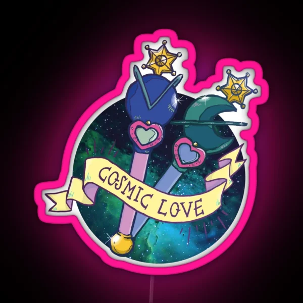 Cosmic Love Neptune RGB Neon Sign