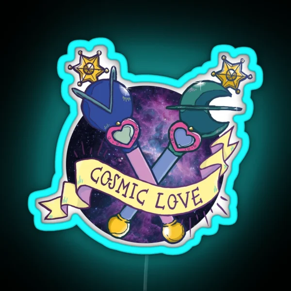 Cosmic Love Uranus RGB Neon Sign