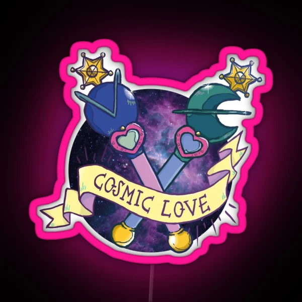 Cosmic Love Uranus RGB Neon Sign