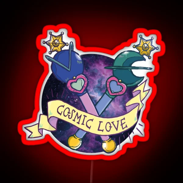Cosmic Love Uranus RGB Neon Sign