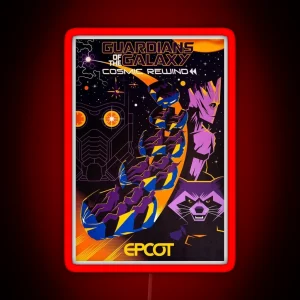 Cosmic Rewind Ride Poster RGB Neon Sign