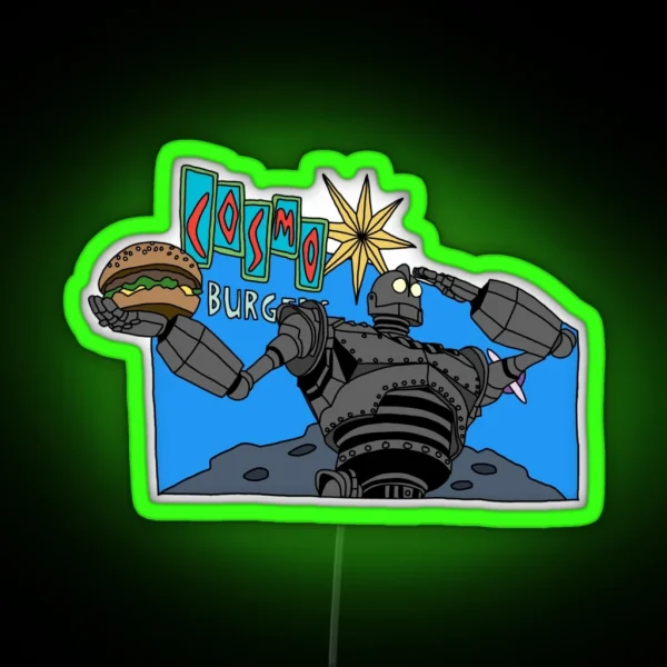 Cosmo Burger The Iron Giant RGB Neon Sign