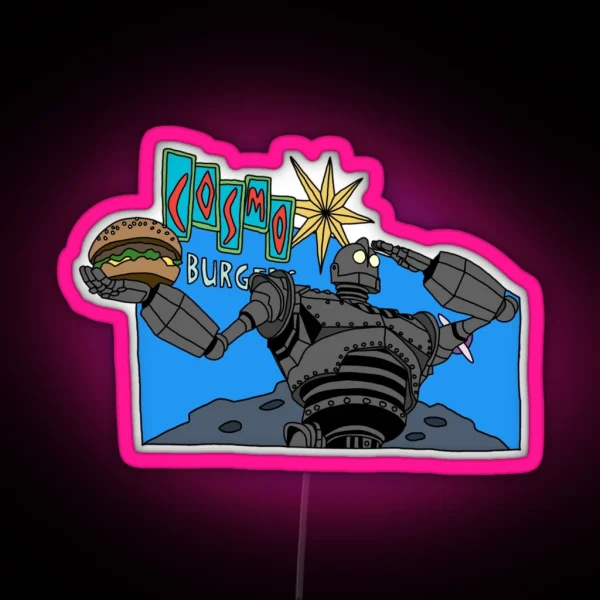 Cosmo Burger The Iron Giant RGB Neon Sign