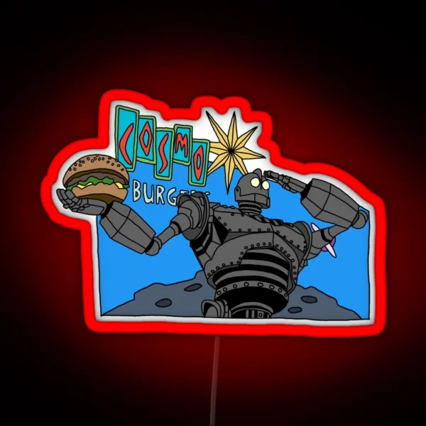 Cosmo Burger The Iron Giant RGB Neon Sign