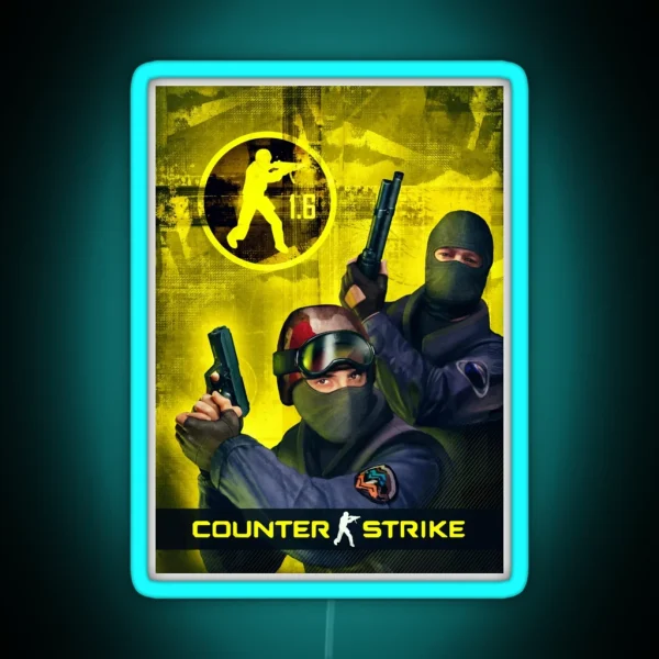 Counter Strike 1 6 Cover Art RGB Neon Sign