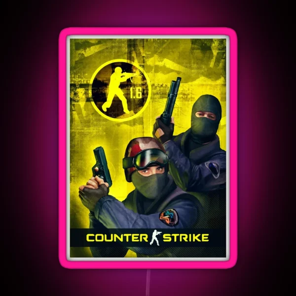 Counter Strike 1 6 Cover Art RGB Neon Sign