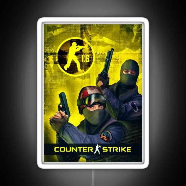 Counter Strike 1 6 Cover Art RGB Neon Sign