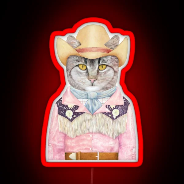 Country Cat RGB Neon Sign