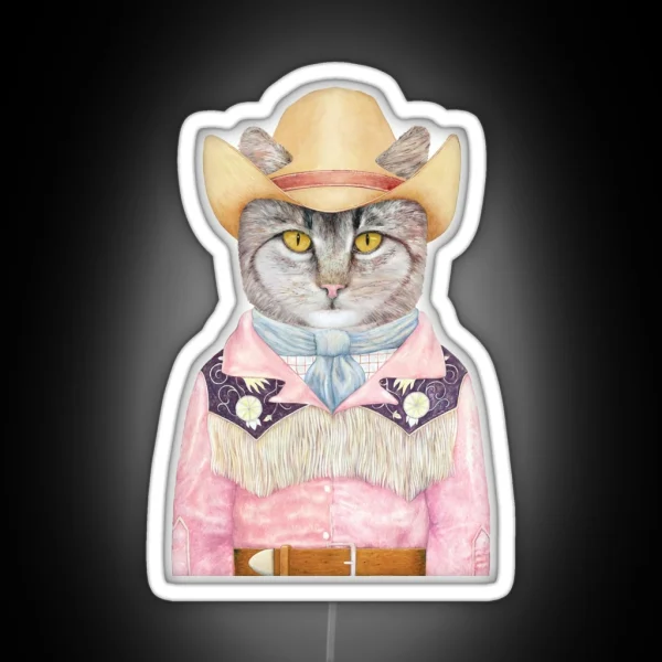 Country Cat RGB Neon Sign