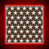 Country Cowboy Western Horseshoe Sherriff Star Checkerboard Cowboy Boots Cactus Pattern Print RGB Neon Sign