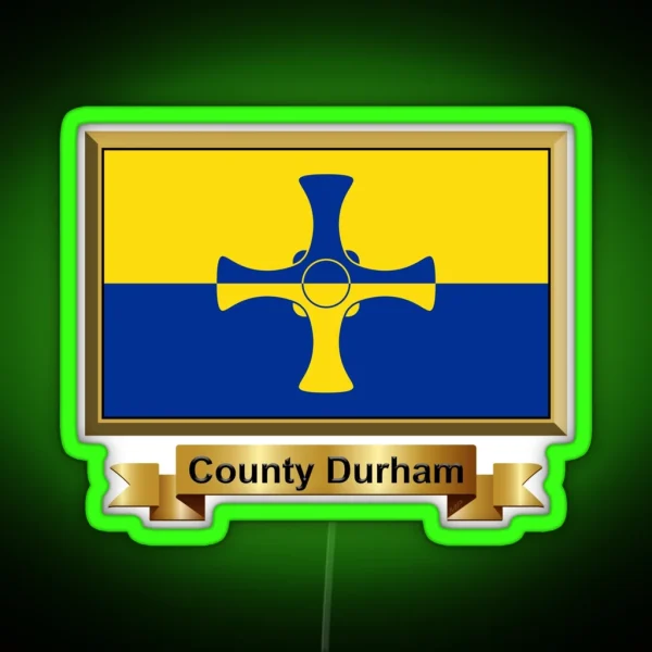 County Durham Flag Gifts Led And Products N RGB Neon Sign