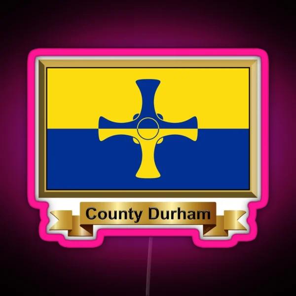 County Durham Flag Gifts Led And Products N RGB Neon Sign