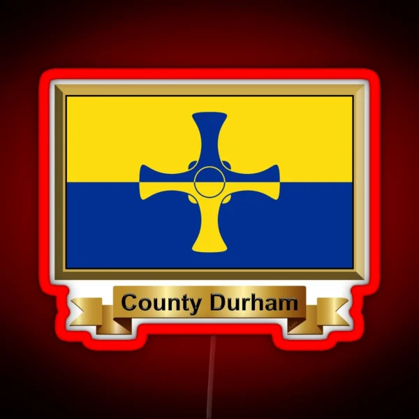 County Durham Flag Gifts Led And Products N RGB Neon Sign