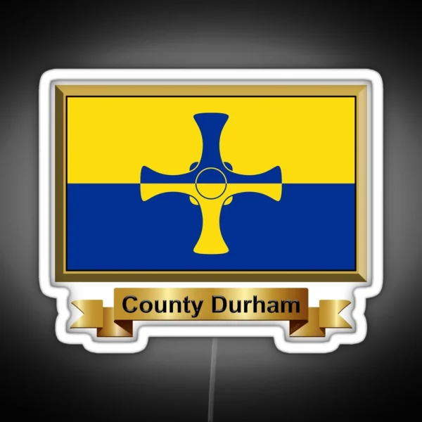 County Durham Flag Gifts Led And Products N RGB Neon Sign