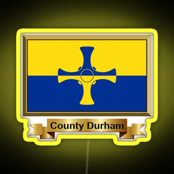 County Durham Flag Gifts Led And Products N RGB Neon Sign