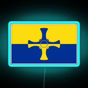 County Durham Flag Gifts Led And Products RGB Neon Sign