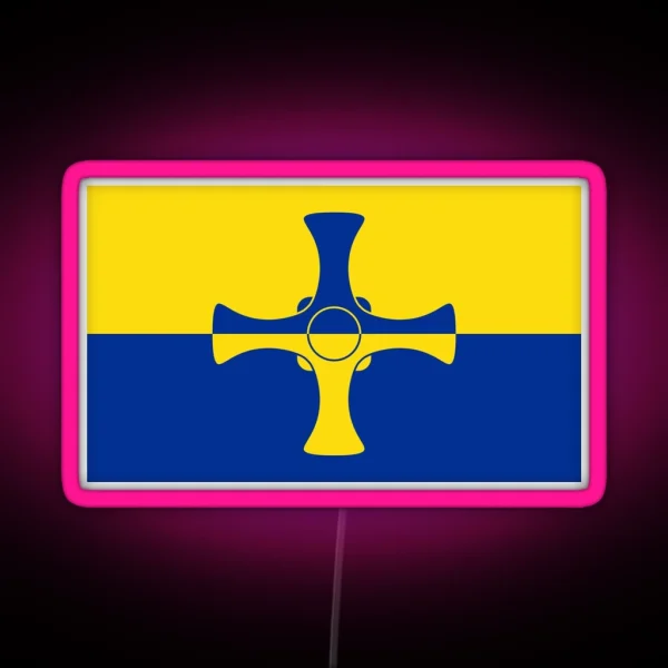 County Durham Flag Gifts Led And Products RGB Neon Sign