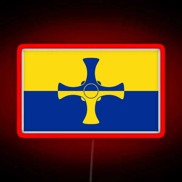 County Durham Flag Gifts Led And Products RGB Neon Sign