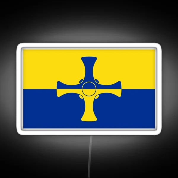 County Durham Flag Gifts Led And Products RGB Neon Sign