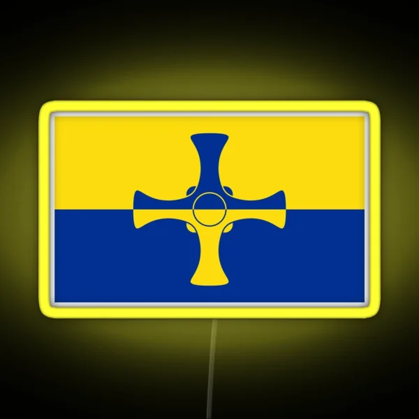 County Durham Flag Gifts Led And Products RGB Neon Sign