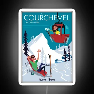 Courchevel Poster RGB Neon Sign