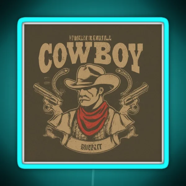 Cow Boy Led RGB Neon Sign