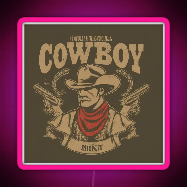 Cow Boy Led RGB Neon Sign