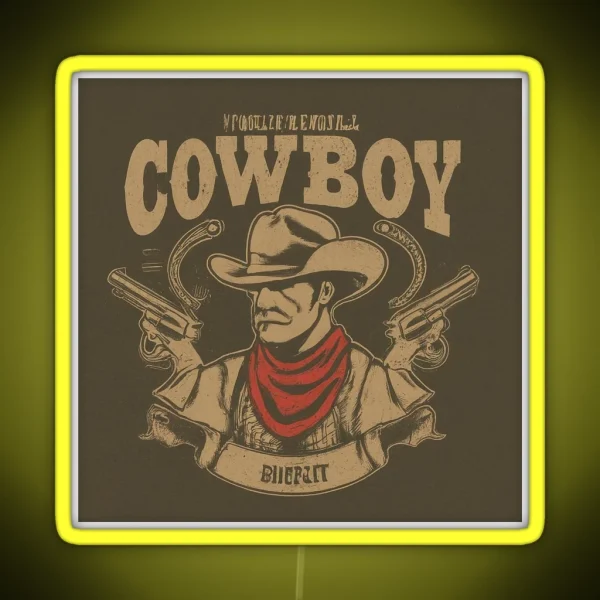 Cow Boy Led RGB Neon Sign