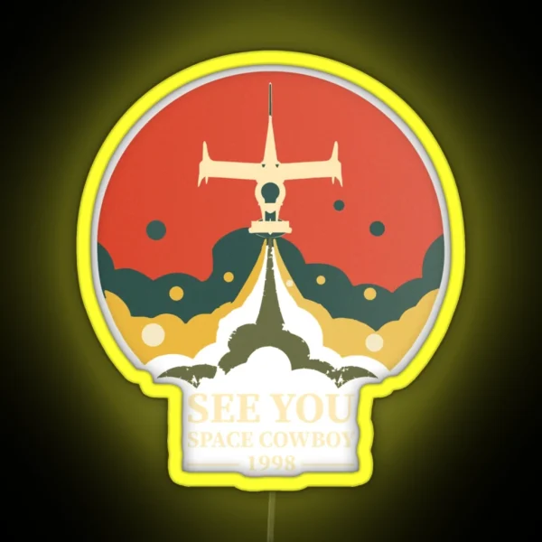 Cowboy Bebop Spike Ship See You Space Cowboy Classic T RGB Neon Sign