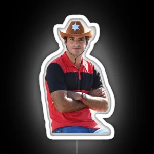 Cowboy Carlos Sainz RGB Neon Sign