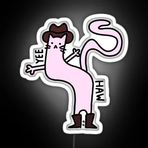 Cowboy Cat RGB Neon Sign