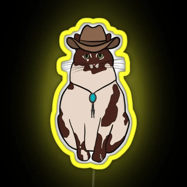 Cowboy Cat RGB Neon Sign