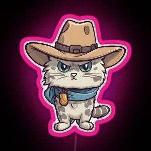 Cowboy Cat RGB Neon Sign