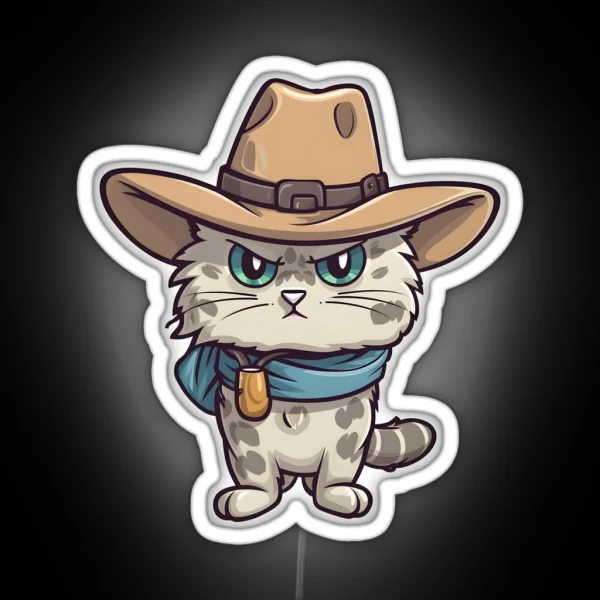 Cowboy Cat RGB Neon Sign