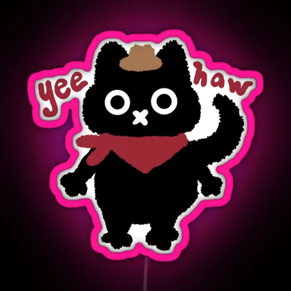 Cowboy Cat RGB Neon Sign
