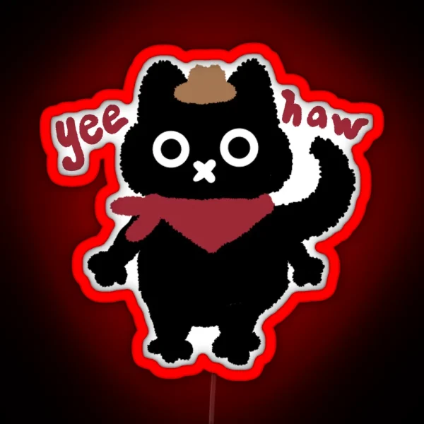 Cowboy Cat RGB Neon Sign