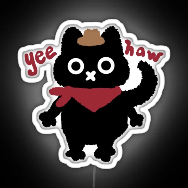 Cowboy Cat RGB Neon Sign