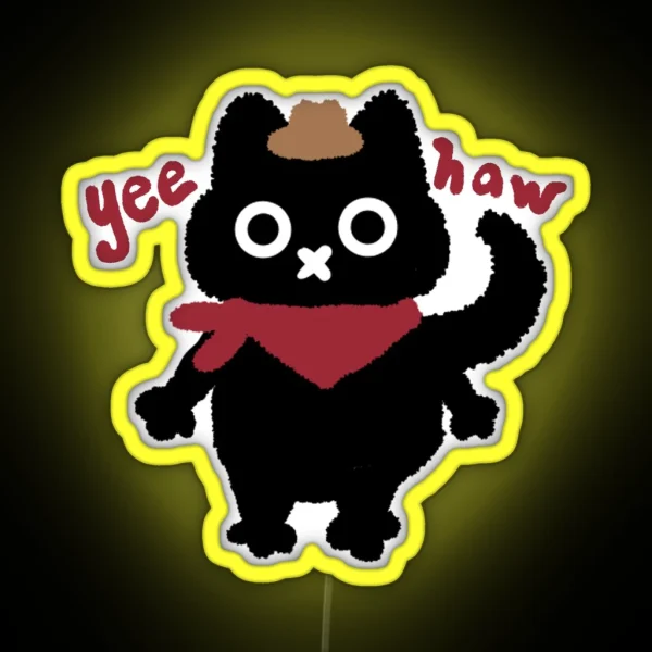Cowboy Cat RGB Neon Sign