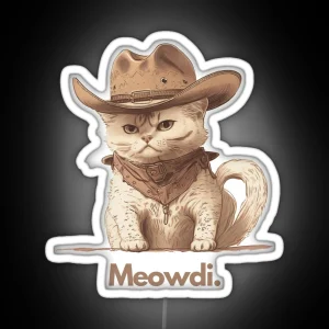 Cowboy Cat RGB Neon Sign