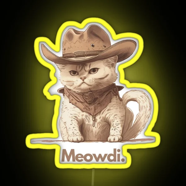 Cowboy Cat RGB Neon Sign