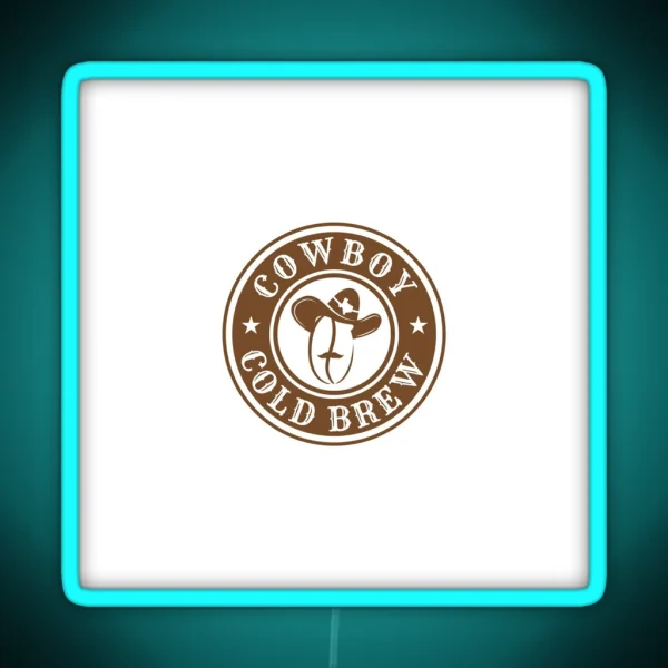 Cowboy Cold Brew Logo RGB Neon Sign