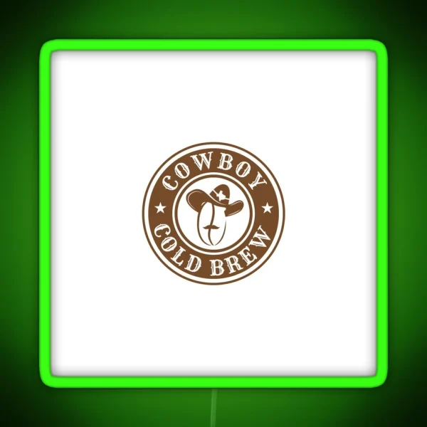 Cowboy Cold Brew Logo RGB Neon Sign