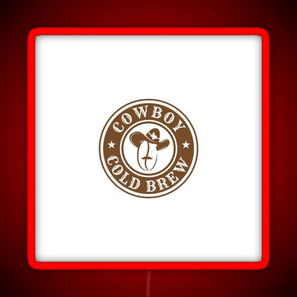 Cowboy Cold Brew Logo RGB Neon Sign