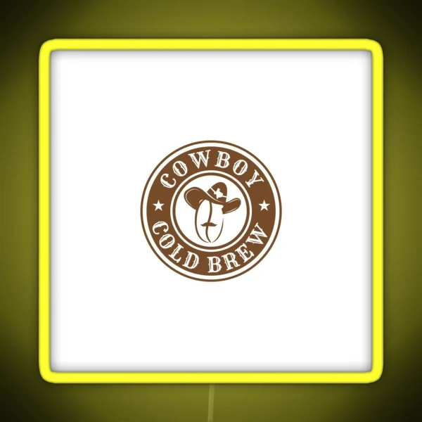 Cowboy Cold Brew Logo RGB Neon Sign