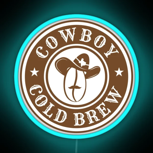 Cowboy Coldbrew Logo RGB Neon Sign