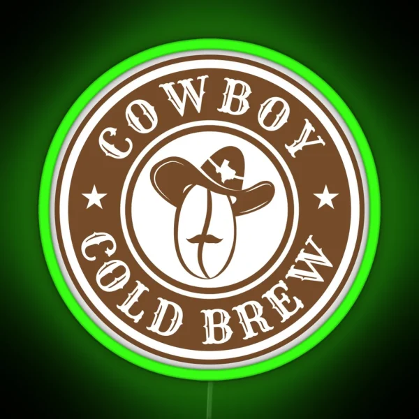 Cowboy Coldbrew Logo RGB Neon Sign
