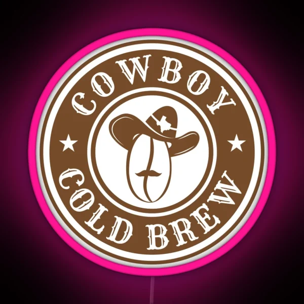 Cowboy Coldbrew Logo RGB Neon Sign